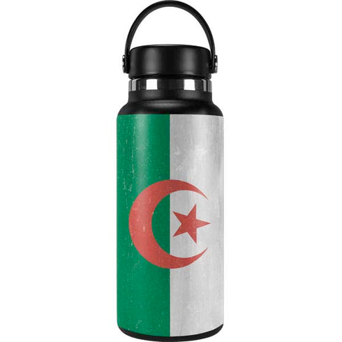 Algeria Flag Distressed Hydro Flask 32oz Wide Mouth Skin